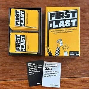 First & Last Drinking Card Game